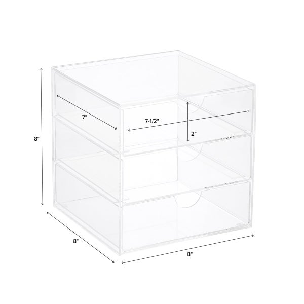3-Drawer Premium Acrylic Accessory Box