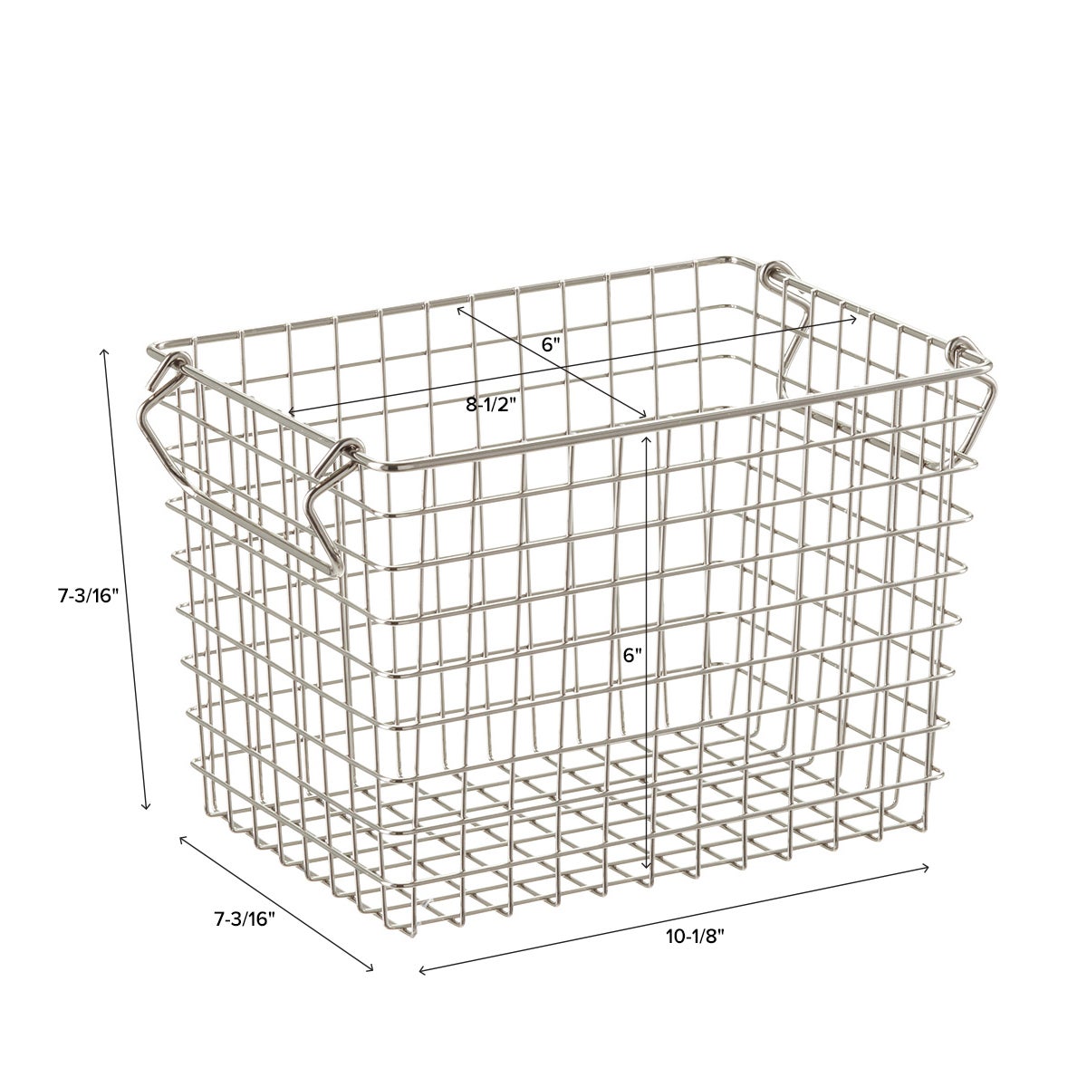 Stackable Wire Storage Baskets with Handles The Container Store