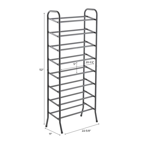 Dropship 8-Tier 2-Row Shoe Rack Organizer Stackable Free Standing