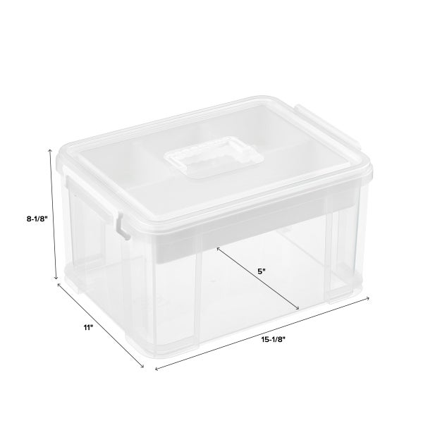 Large White Craft Organizer Tote