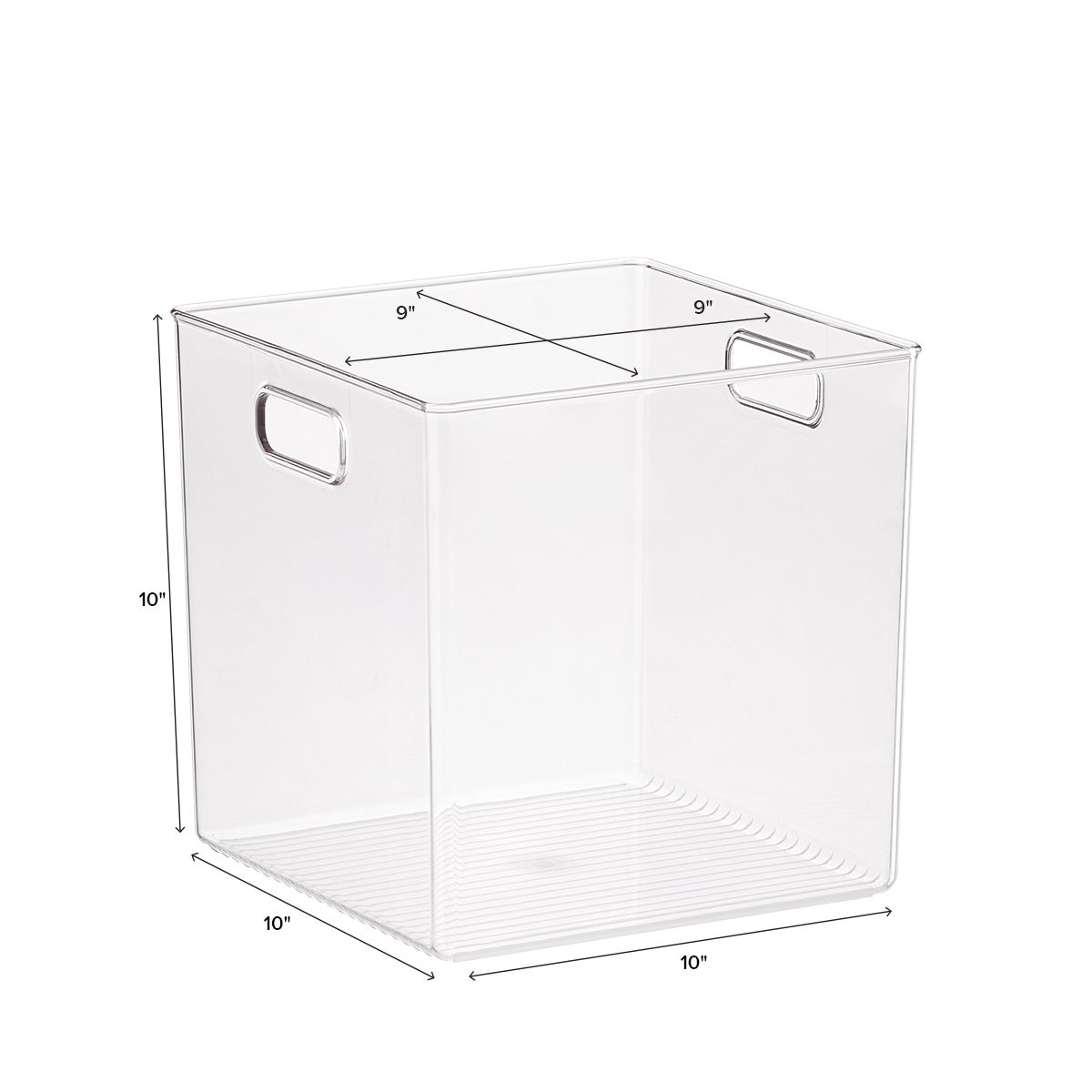 Plastic cube storage bin store
