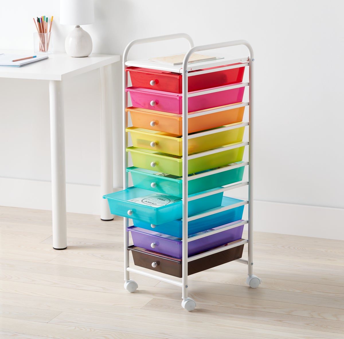 10 Drawer Rolling Cart The Container Store
