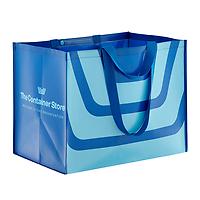 The Container Store 21 gal. Oversized Logo Tote Blue