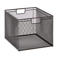 Stackable Mesh File Crate Graphite