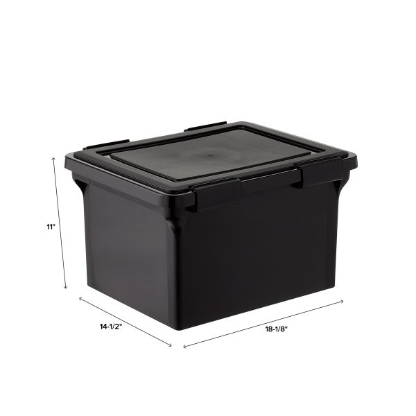 Iris Black Weathertight File Box