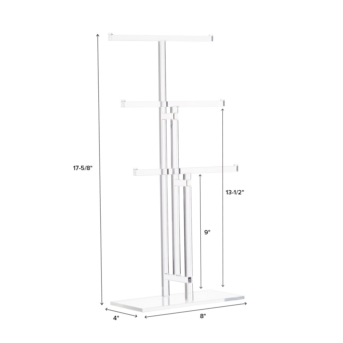 Luxe Acrylic 3-Tier Necklace Stand