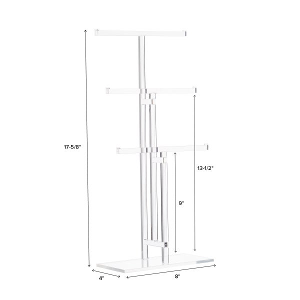 Luxe Acrylic 3-Tier Necklace Stand