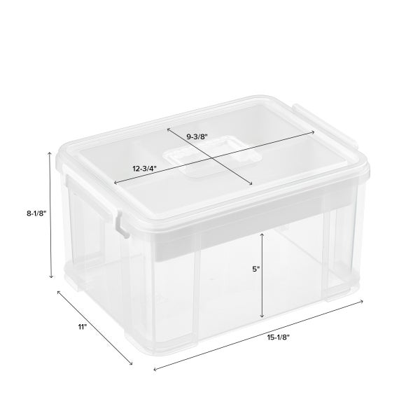 Small White Craft Organizer Tote