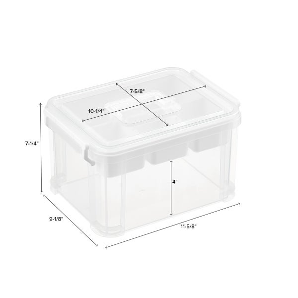 Small White Craft Organizer Tote