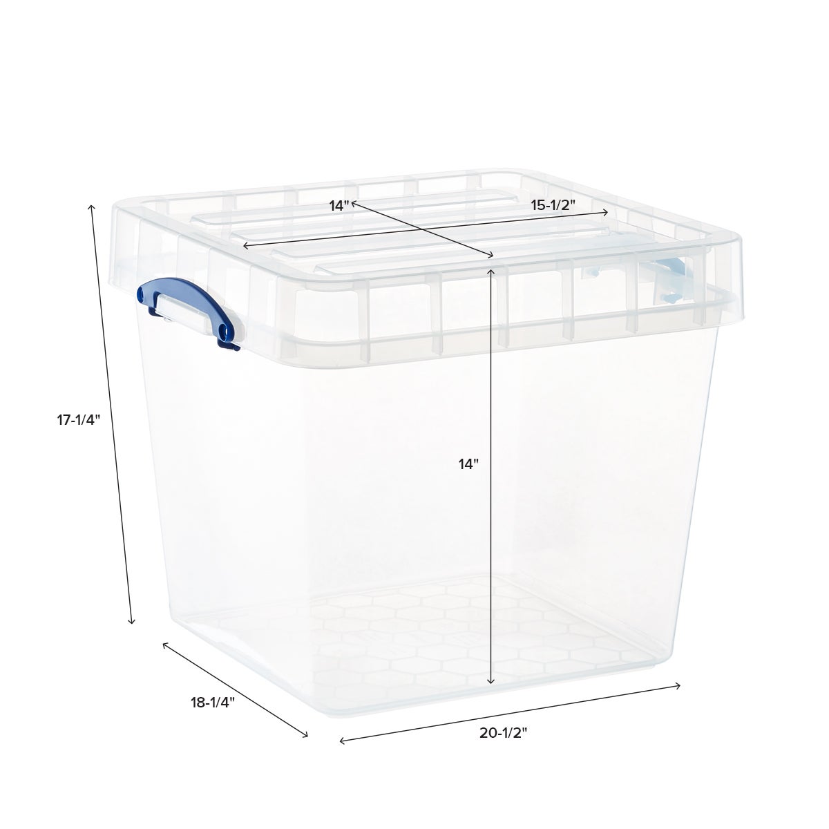 Square clearance storage tote