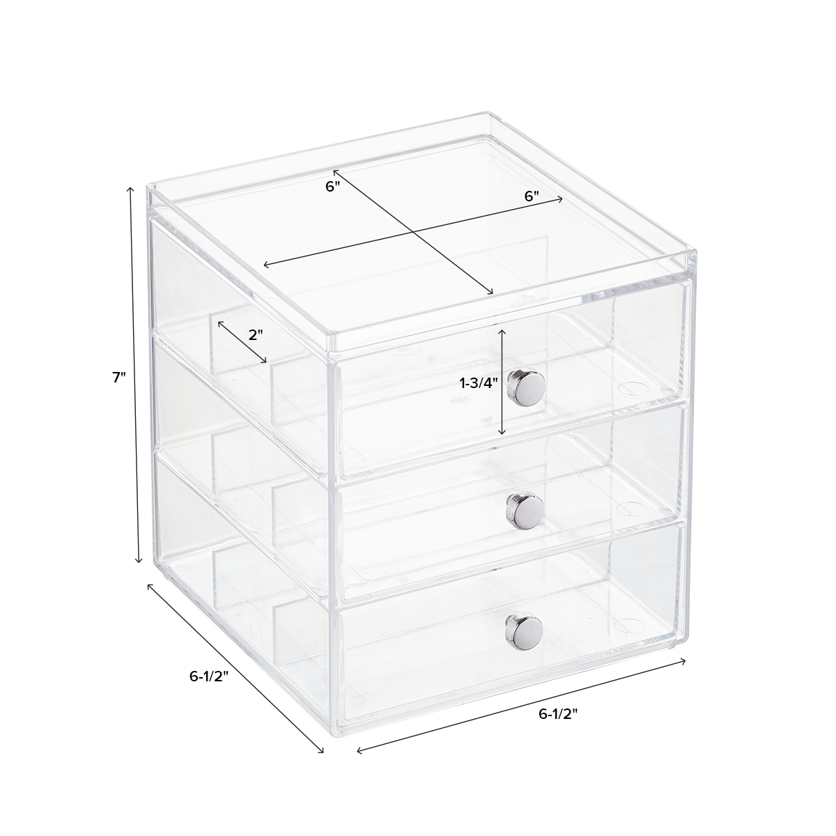 Mdesign Clarity Plastic Stackable Closet Storage Organizer With