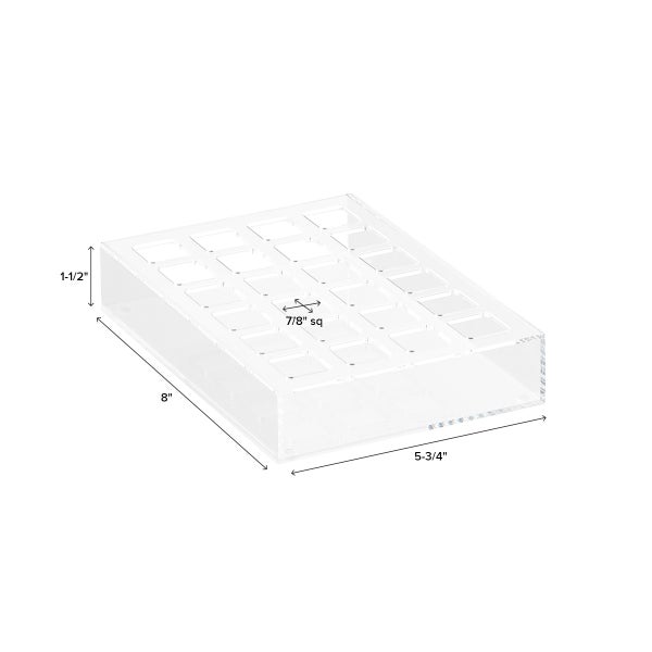 Luxe Acrylic 24-Section Lipstick Drawer Insert