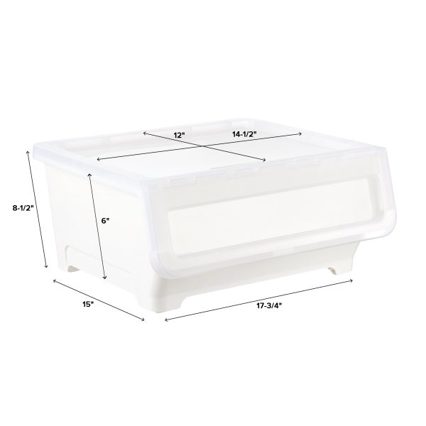 Short Picking Bin with Dual Open Lid