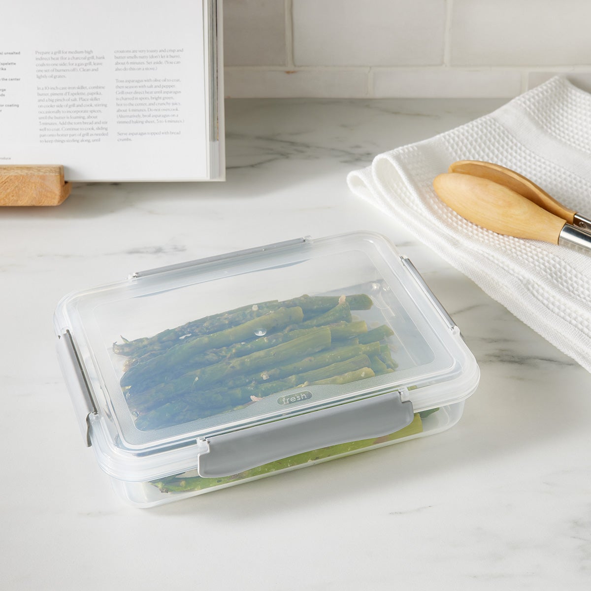 Plastic Food Containers with Grey Clips