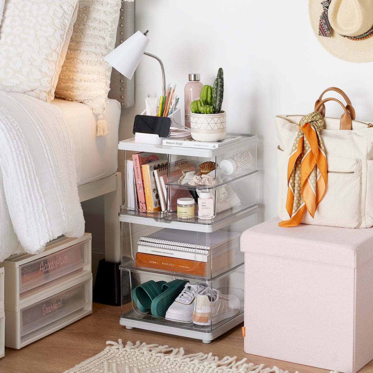 Nightstand sales storage box