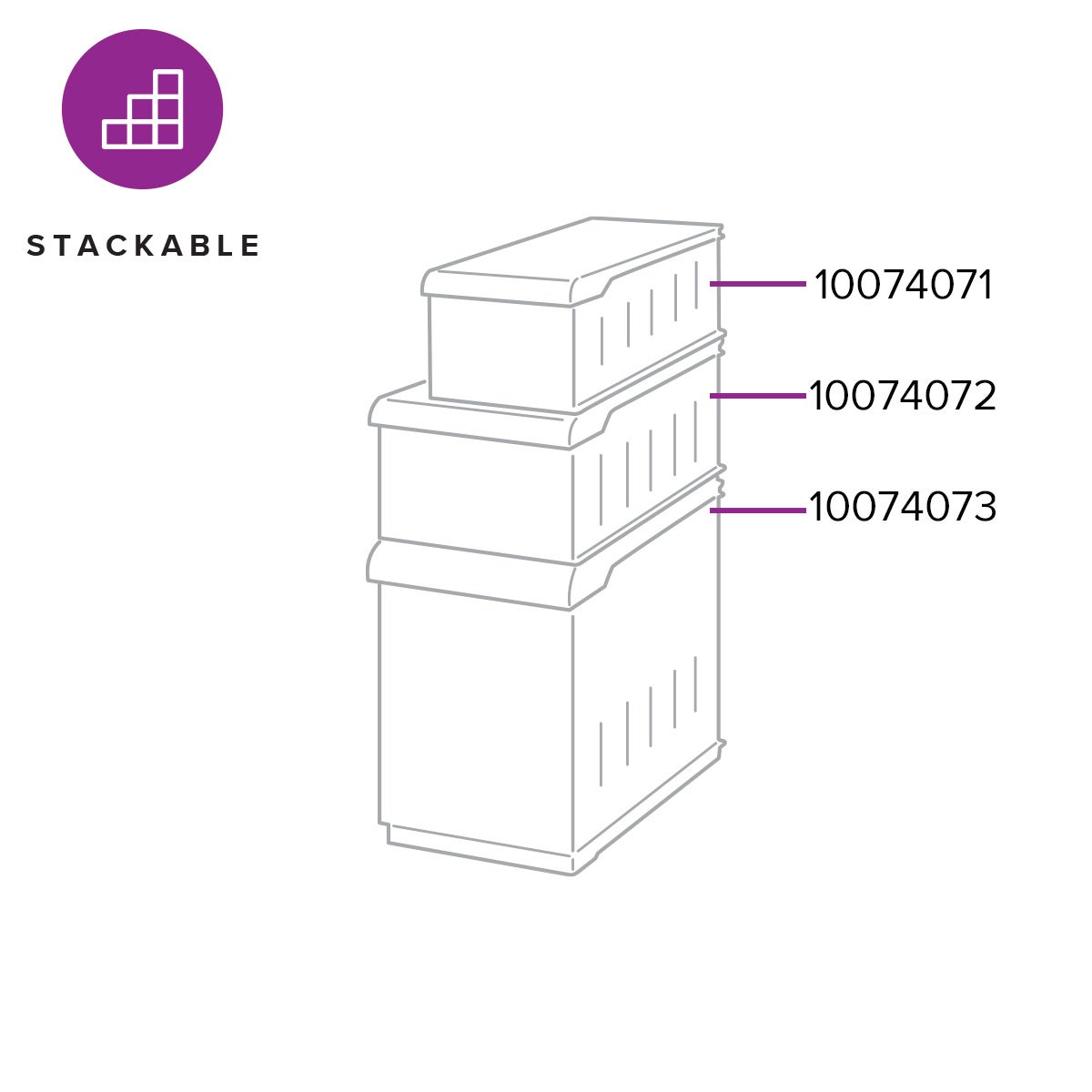 Clear Stackable Plastic Storage Bins