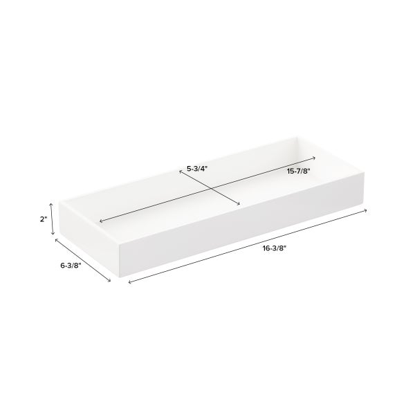 Large White Lacquered Vanity Tray
