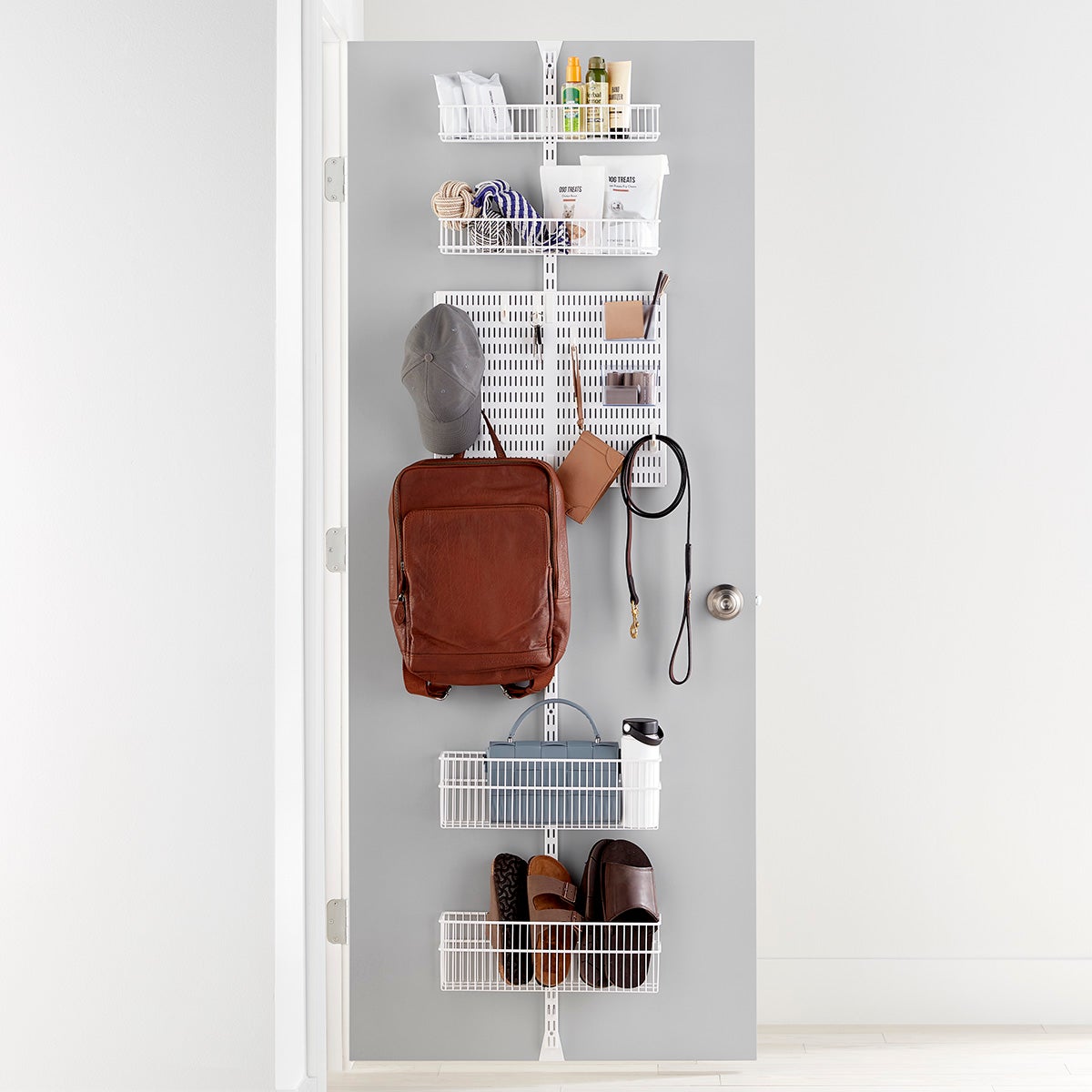 ②WWW_RACK WHAT WE WANT Elfa Utility Mesh Entryway Over the Door Rack | The