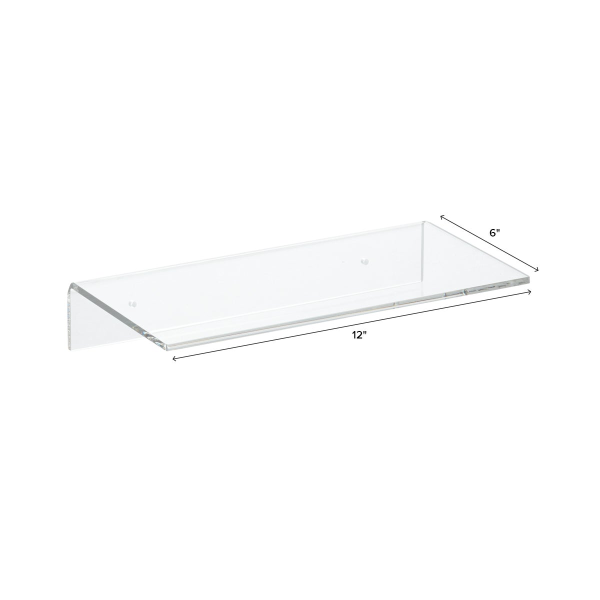 Crystal Clear Acrylic Floating Storage 4 Sided Wall Shelves — Red Co. Goods