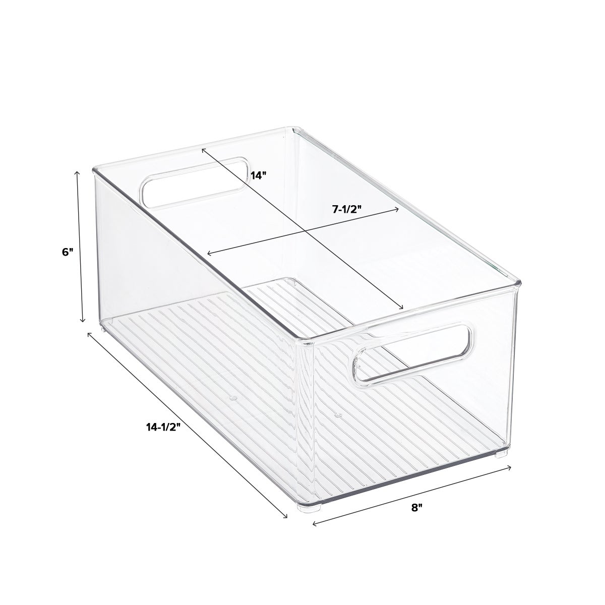 iDesign Clear Linus Deep Plastic Bin