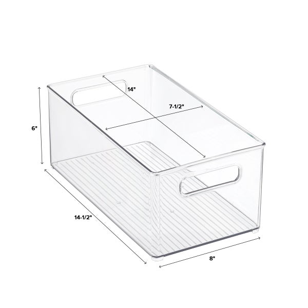 iDesign Clear Linus Deep Plastic Bin