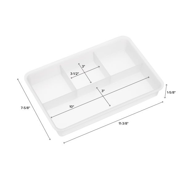 Clear 3-Tier Rolling Cart Sliding Organizer Tray