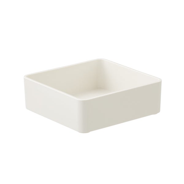 Terra Recycled Plastic Drawer Organizer Ecru White, 3 x 9 x 2 H | The Container Store