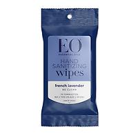 EO Essential Oils Hand Sanitizing Wipes French Lavender Pkg/10