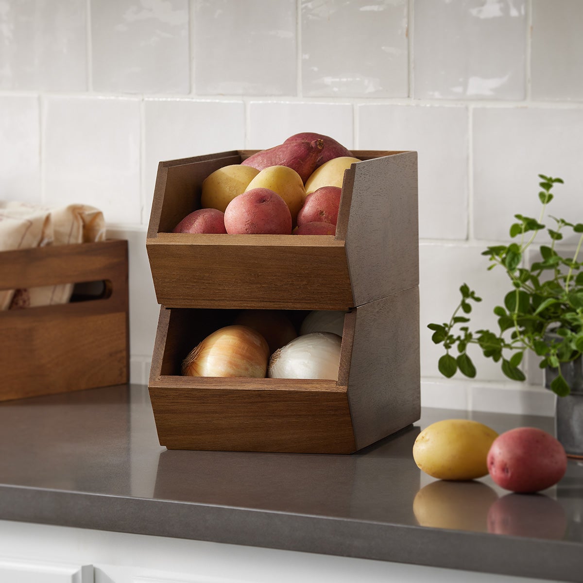 Acacia Stacking Bin