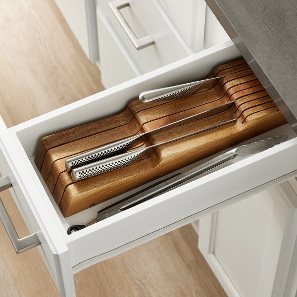 Acacia In-Drawer Knife Storage