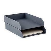 Bigso Boden Stacking Letter Tray Navy Set of 2
