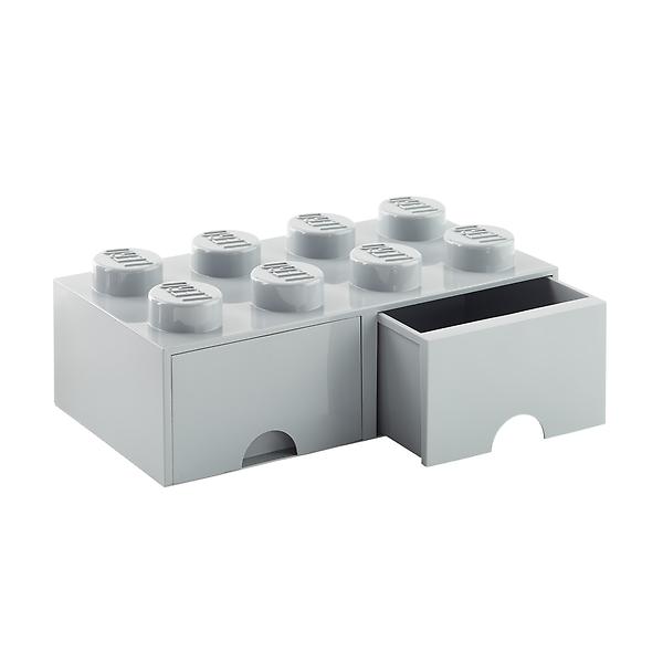 LEGO Storage Brick 8 (2 Drawers) - Black 