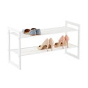 2-Tier Stackable Mesh Shoe Shelf