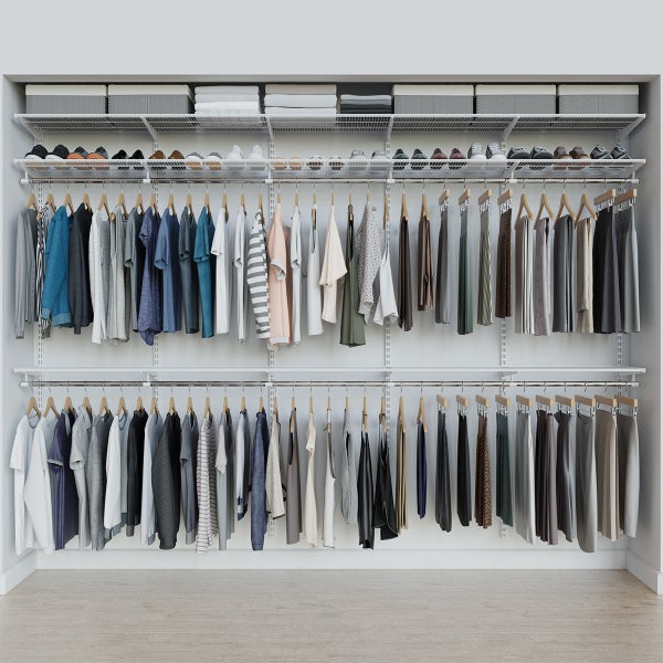 Elfa Classic Platinum 10' Closet Kit