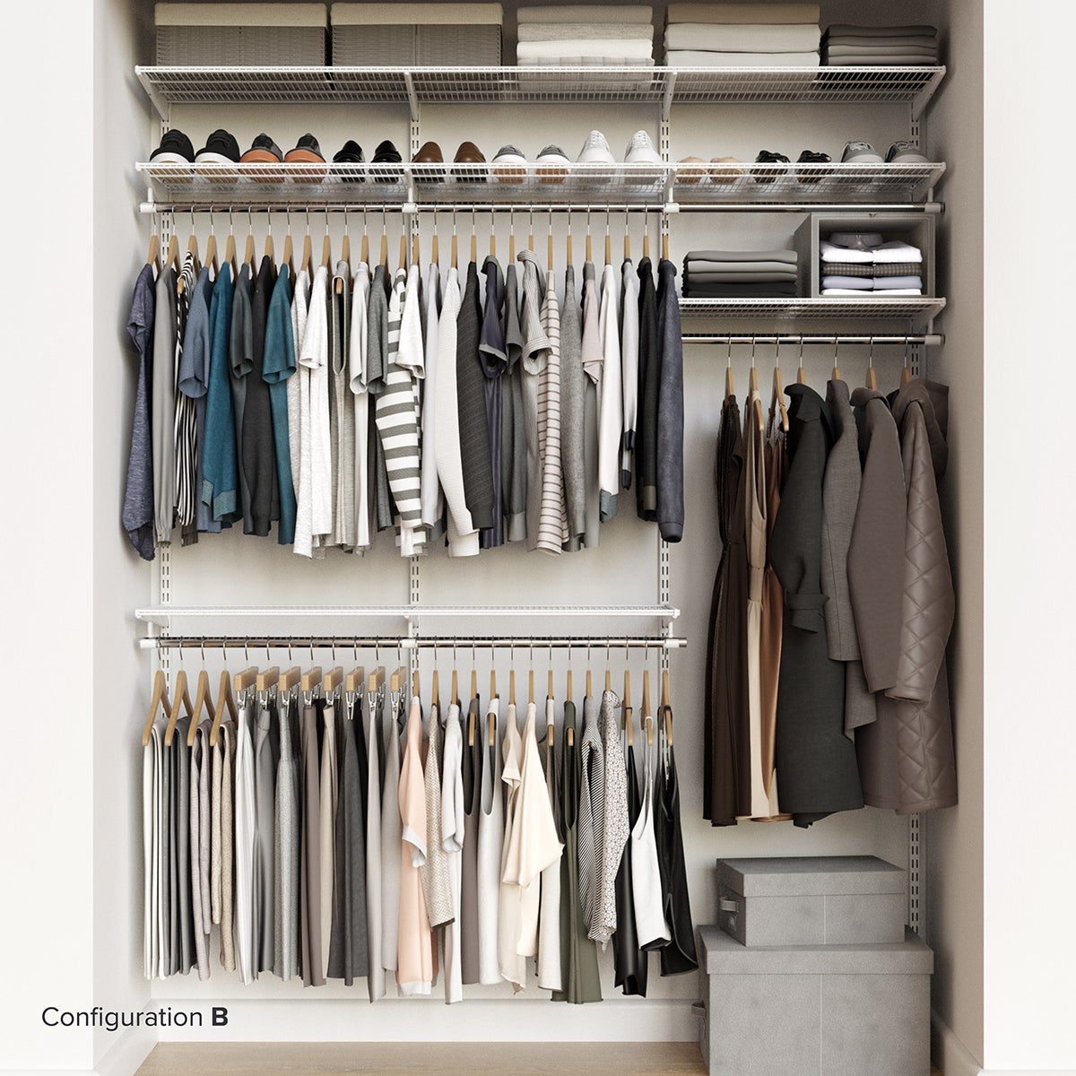 Elfa Classic Platnium 6' Closet Kit