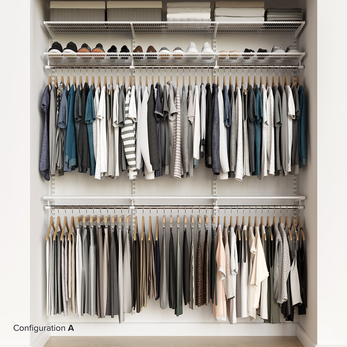 Elfa Classic Platnium 6' Closet Kit