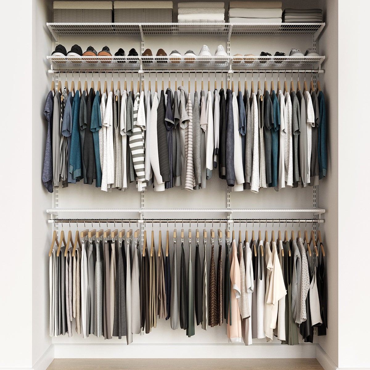 Elfa Classic Platnium 6' Closet Kit