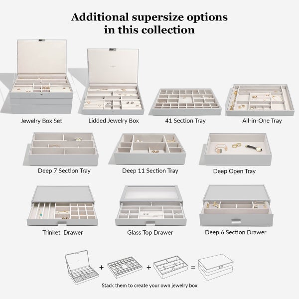 Sunware Small Modular Stacking Crate Grey, 15-7/8 x 9-3/4 x 10-1/4 H | The Container Store