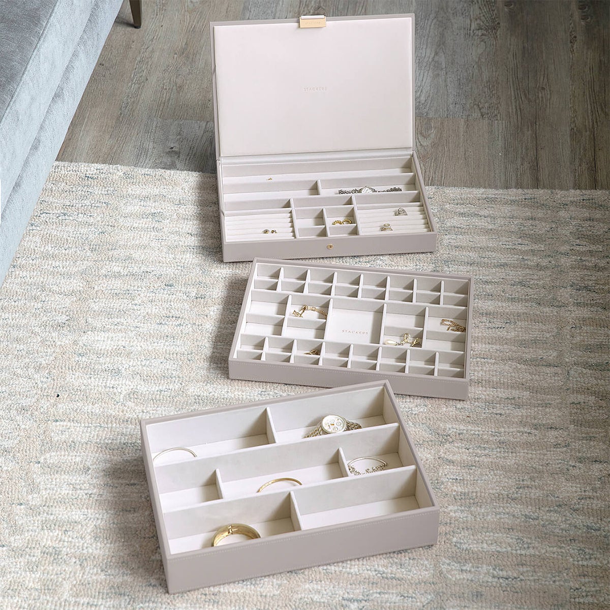 STACKERS ジュエリーボックス Classic Jewellery Box Set of 3 Stackers Classic Jewelry Box Set of 3 | The Container Store