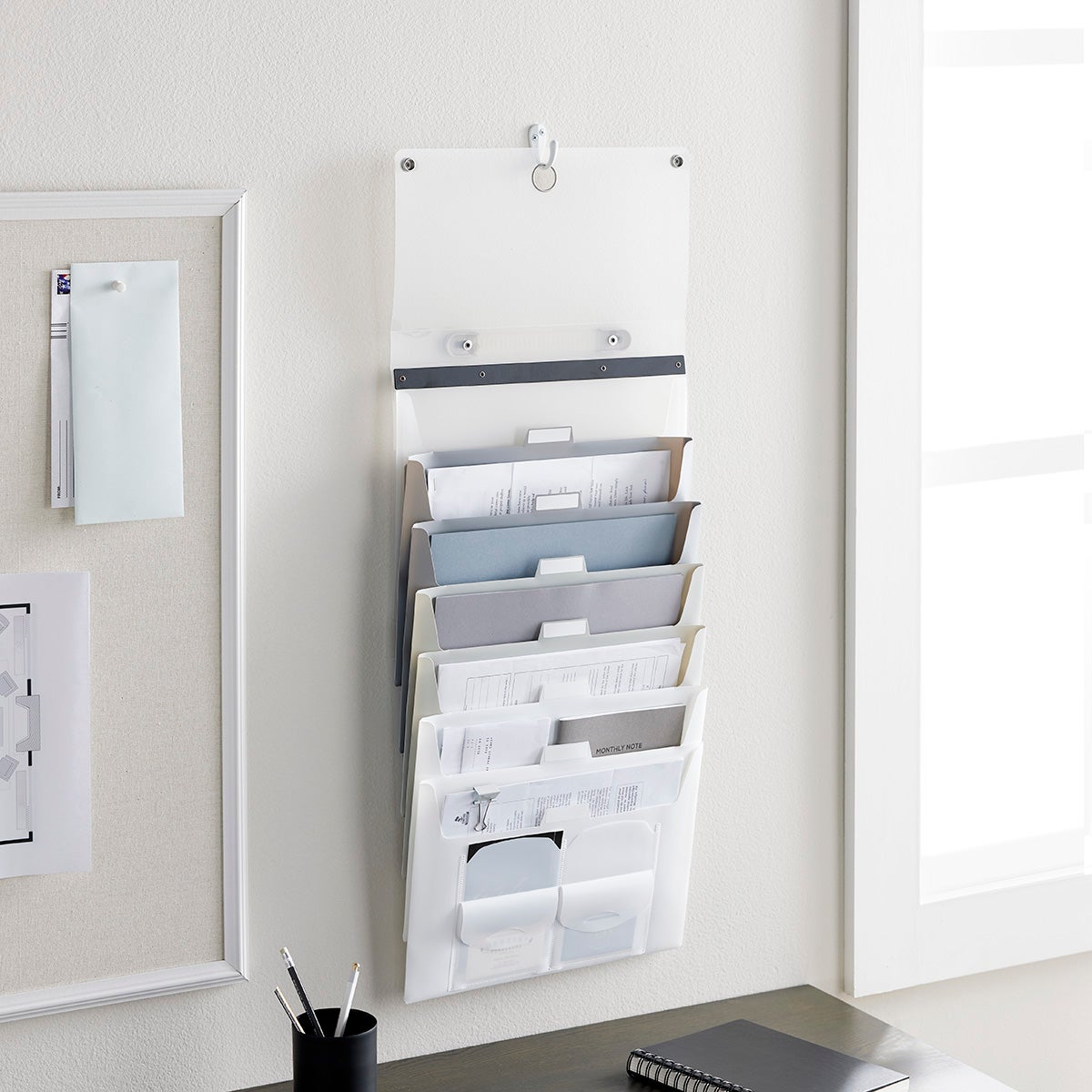 Wall shop file organiser