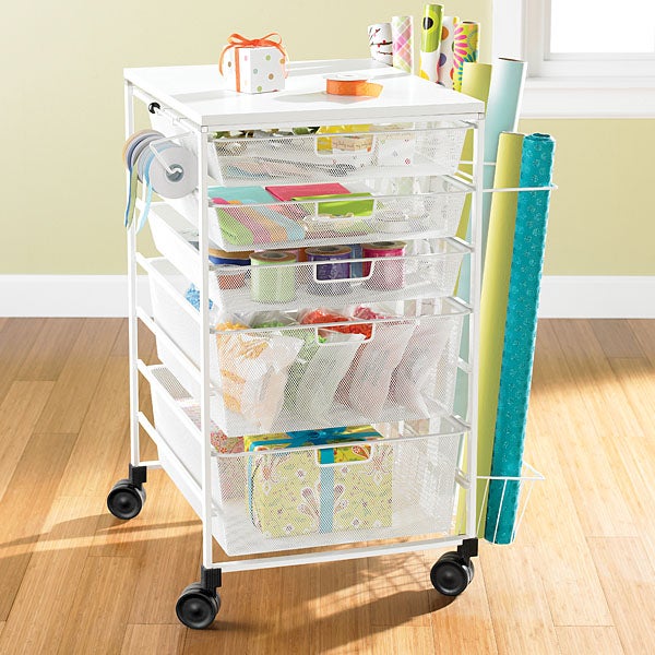 Elfa Gift Wrap Cart  The Container Store