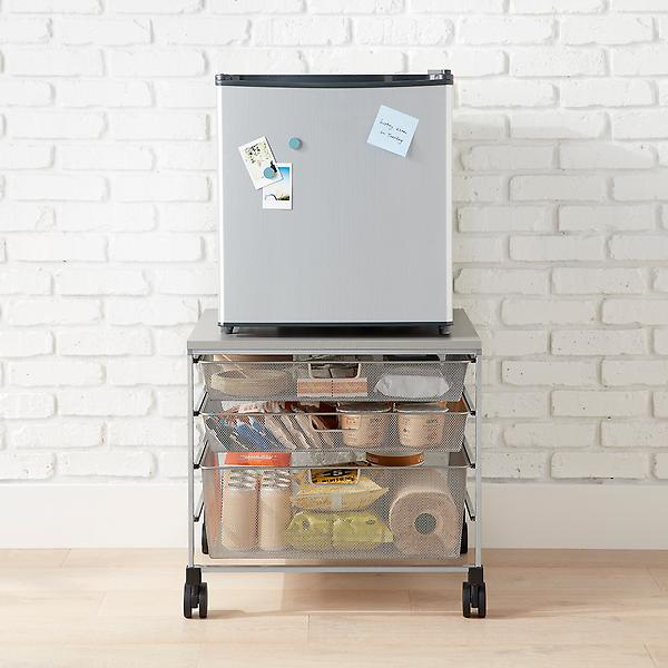 The Container Store Mesh Compact Fridge Cart