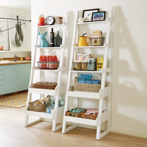 Slim bookshelf white sale