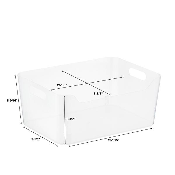 The Container Store 18 x 16-1/2 x 11 H Extra Large Clear Stackable Plastic Utility Bin - Each