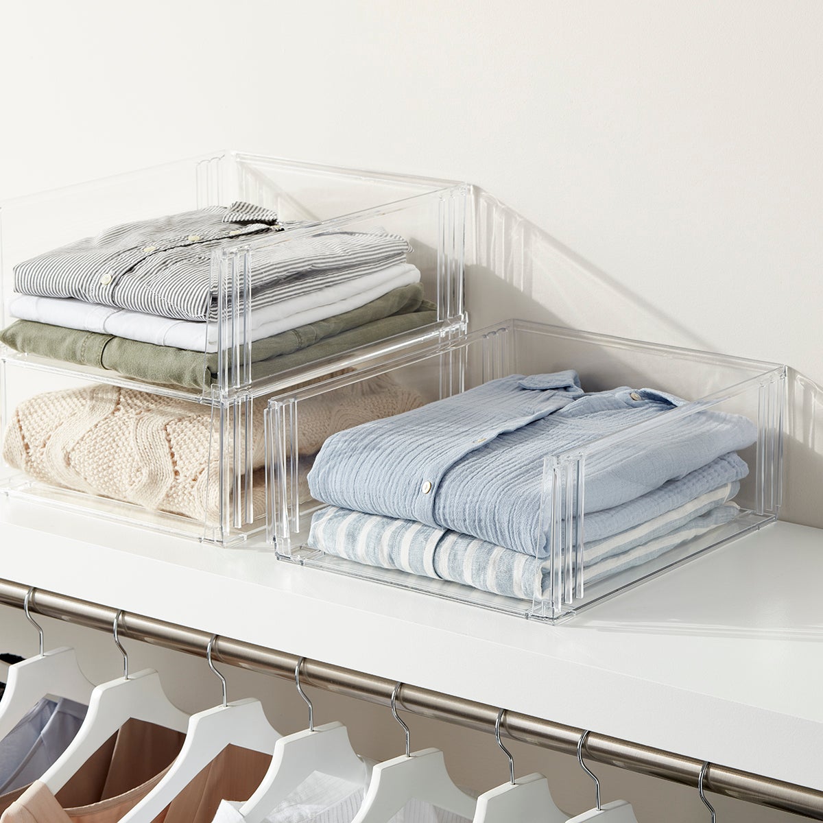 Premium Stackable Shirt & Sweater Bins