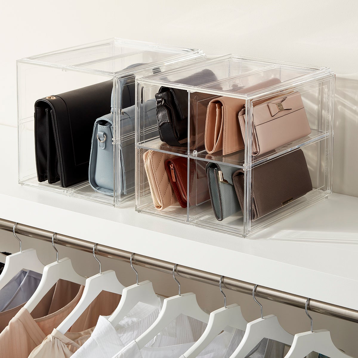 The Container Store Luxe Acrylic Handbag Display Stand Clear - Yahoo  Shopping