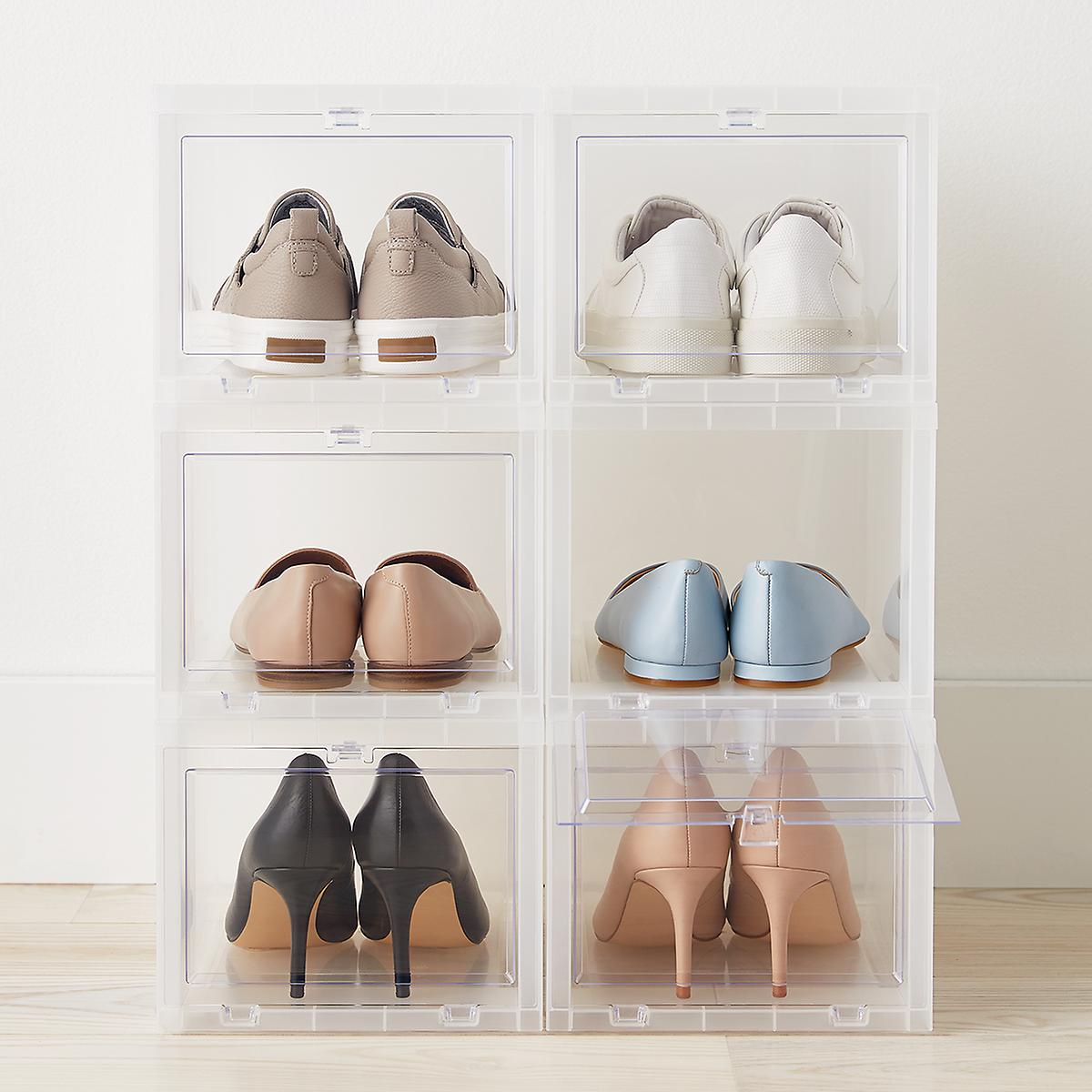 Meetcoer 12 Grid Household Shoe Storage Foldable Wardrobe Drawer Box Non-woven Storage Shoe Box Shoe Bag 