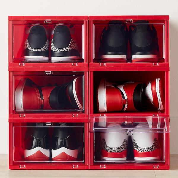Drop-Front Shoe Box Case of 6