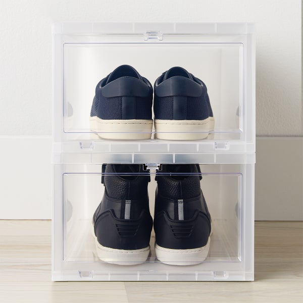 Large Drop-Front Shoe Box Translucent