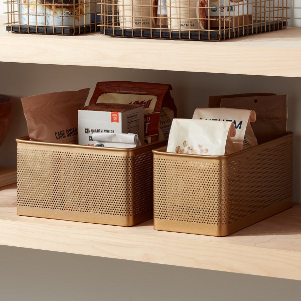 Serena Stamped Metal Bins